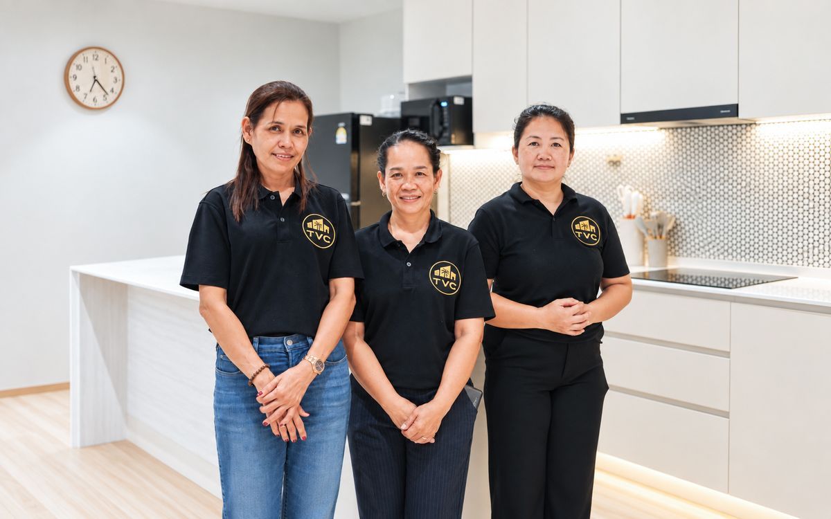 TVC Home in-house cleaning team preparing an apartment